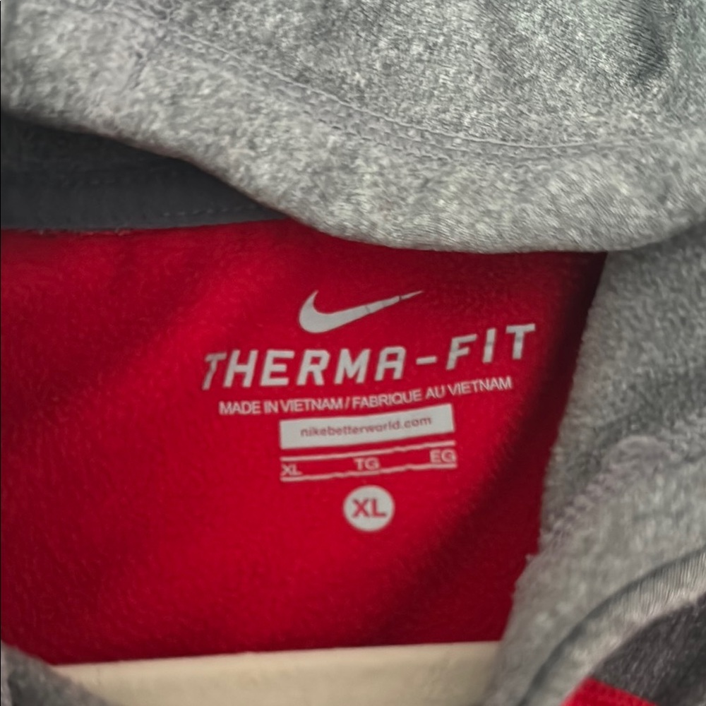 Nike Red and Gray Ohio State Hoodie - Picture 3 of 4